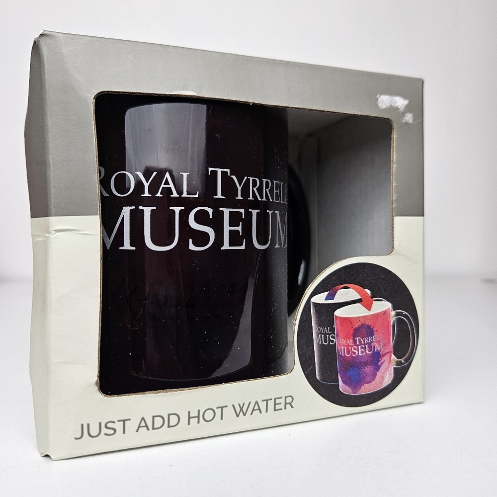 Royal Tyrrell Museum Mug Color Changing Albertosaurus Box Damage - Picture 2 of 4